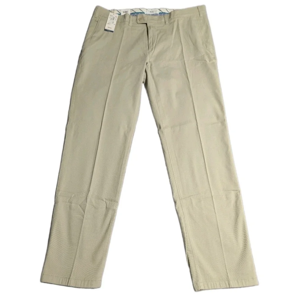 BRAX Evans Chino Pants Mens 40x34 Beige Regular Fit Stretch NWT Germany Fabric